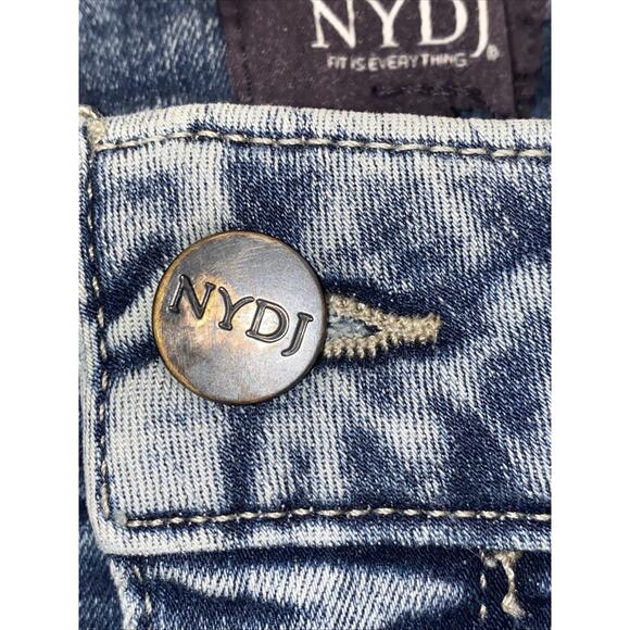 NWT NYDJ Jeans 12 Womens Stoney Blue Marilyn Straight High Rise Stretch Denim - Picture 6 of 12
